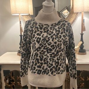 2/$30 LOFT Soft Animal Print Sweater Small Petite SP